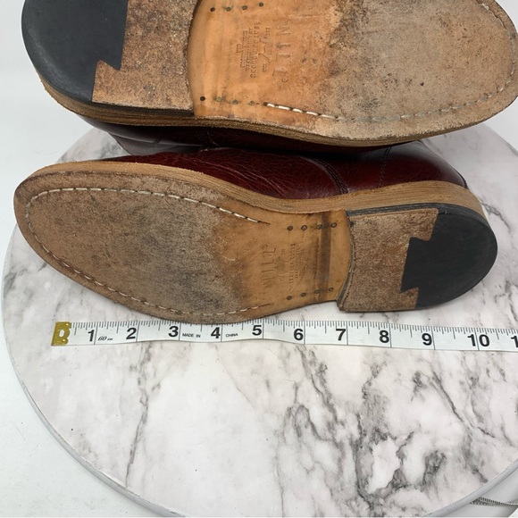 Will Leather Goods Lace Up Leather Combat Moto Boots 38/6MNS/8WMS Gorpcore - Picture 12 of 16